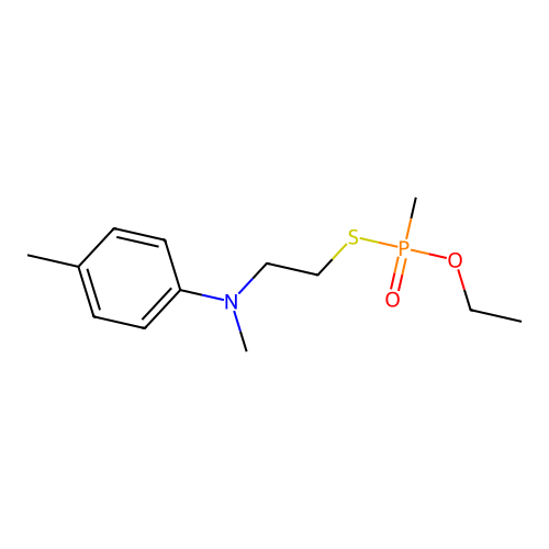 Methylphosphonothioic acid O-ethyl S-(2-(methyl(4-methylphenyl)amino)ethyl) ester structure