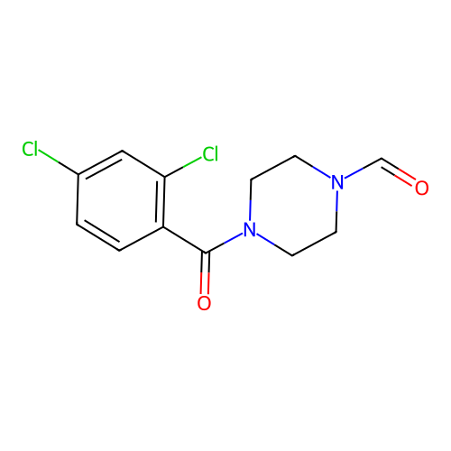 4-[(2,4-Dichlorophenyl)carbonyl]piperazine-1-carbaldehyde structure