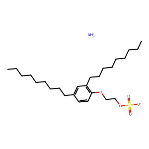 Dinonylphenyl polyoxyethylene sulfate, ammonium salt structure