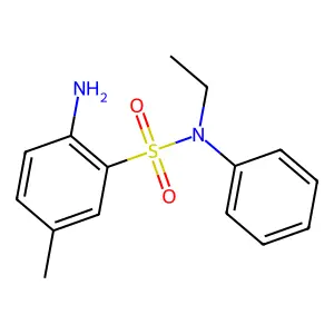 2-amino-N-ethyl-5-methyl-N-phenylbenzenesulphonamide structure