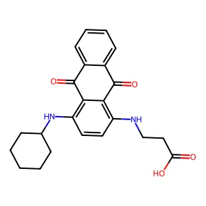 beta-Alanine, N-(4-(cyclohexylamino)-9,10-dihydro-9,10-dioxo-1-anthracenyl)- structure