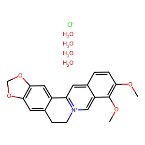 Berberine Chloride tetrahydrate structure