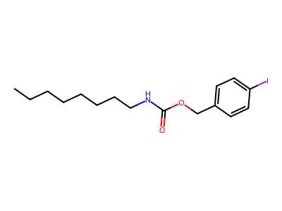 Carbamic acid, octyl-, (4-iodophenyl)methyl ester structure