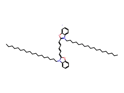3,3'-Dioctadecyloxacarbocyanine structure