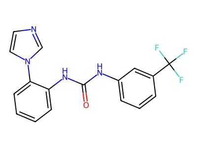 1-(2-Imidazol-1-ylphenyl)-3-[3-(trifluoromethyl)phenyl]urea structure