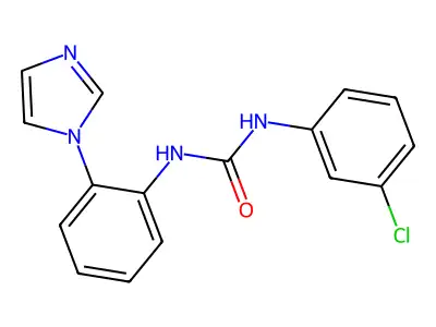 N-(3-chlorophenyl)-N'-[2-(1H-imidazol-1-yl)phenyl]urea structure