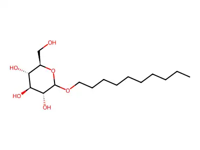 Decyl D-glucopyranoside structure