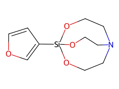 2,8,9-Trioxa-5-aza-1-silabicyclo(3.3.3)undecane, 1-(3-furanyl)- structure