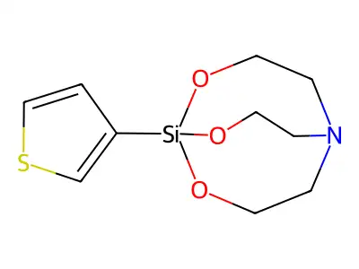 2,8,9-Trioxa-5-aza-1-silabicyclo(3.3.3)undecane, 1-(3-thienyl)- structure