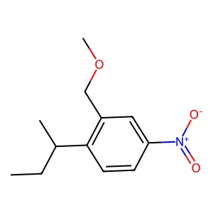 Benzene, 2-(methoxymethyl)-1-(1-methylpropyl)-4-nitro- structure