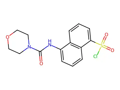 5-(Morpholine-4-carboxamido)naphthalene-1-sulfonyl chloride structure