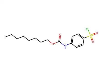 (4-Chlorosulfonyl-phenyl)-carbamic acid octyl ester structure