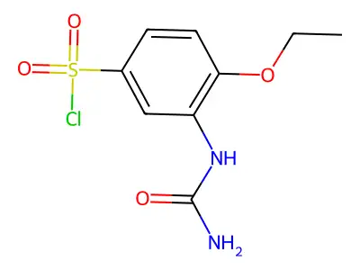 5-Chlorosulfonyl-2-ethoxyphenyl urea structure