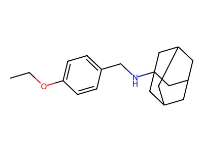Adamantan-1-yl-(4-ethoxy-benzyl)-amine structure