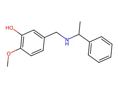 2-Methoxy-5-[(1-phenylethylamino)methyl]phenol structure