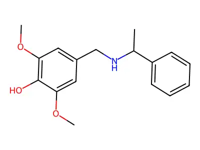 2,6-Dimethoxy-4-[(1-phenylethylamino)methyl]phenol structure