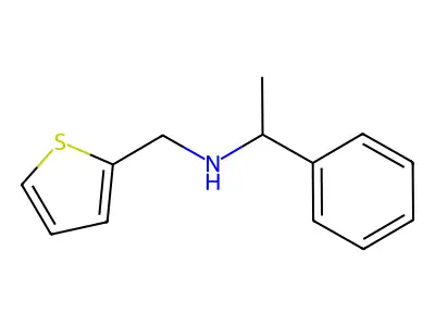 1-Phenyl-N-(2-thienylmethyl)-1-ethanamine structure