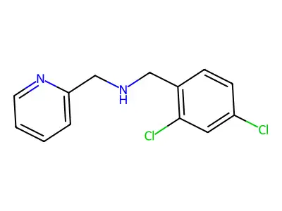 1-(2,4-dichlorophenyl)-N-(pyridin-2-ylmethyl)methanamine structure