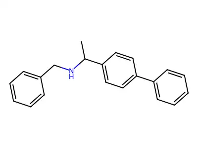 N-benzyl-1-(4-phenylphenyl)ethanamine structure