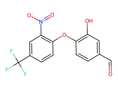 3-Hydroxy-4-(2-nitro-4-trifluoromethylphenoxy)benzaldehyde structure