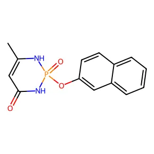 6-Methyl-2-(2-naphthyloxy)-2,3-dihydro-1,3,2-diazaphosphinin-4(1H)-one 2-oxide structure