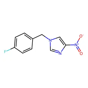 1-((4-fluorophenyl)methyl)-4-nitro-1H-imidazole structure