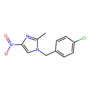 1-[(4-Chlorophenyl)methyl]-2-methyl-4-nitroimidazole structure