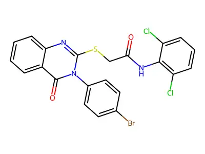 C22H14BrCl2N3O2S structure