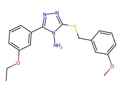 5-(3-Ethoxyphenyl)-3-[(3-methoxyphenyl)methylthio]-1,2,4-triazole-4-ylamine structure