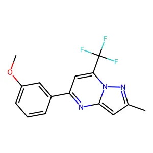 5-(3-Methoxyphenyl)-2-methyl-7-(trifluoromethyl)pyrazolo[1,5-a]pyrimidine structure