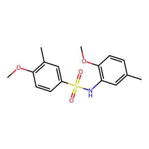 4-methoxy-N-(2-methoxy-5-methylphenyl)-3-methylbenzenesulfonamide structure