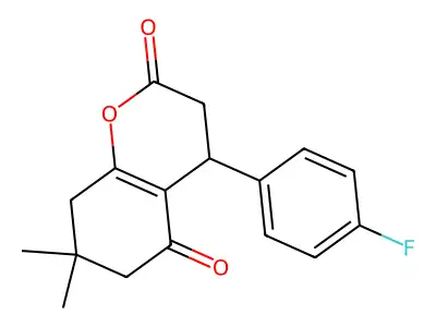 4-(4-Fluorophenyl)-7,7-dimethyl-3,4,6,8-tetrahydrochromene-2,5-dione structure