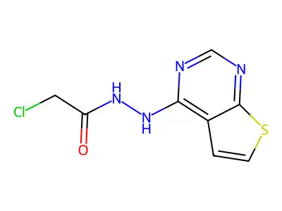 N'1-thieno[2,3-d]pyrimidin-4-yl-2-chloroethanohydrazide structure