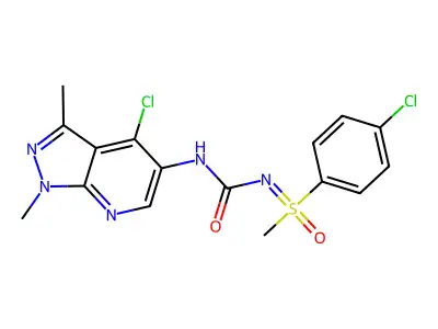 1-(4-Chloro-1,3-dimethylpyrazolo[3,4-b]pyridin-5-yl)-3-[(4-chlorophenyl)-methyl-oxo-lambda6-sulfanylidene]urea structure