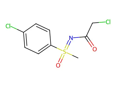 2-Chloro-N-[(4-chlorophenyl)(methyl)oxido-lambda6-sulfanylidene]acetamide structure