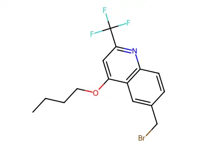 6-(Bromomethyl)-4-butoxy-2-(trifluoromethyl)quinoline structure