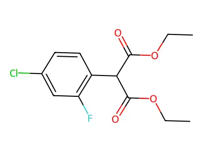 Diethyl 2-(4-chloro-2-fluorophenyl)malonate structure