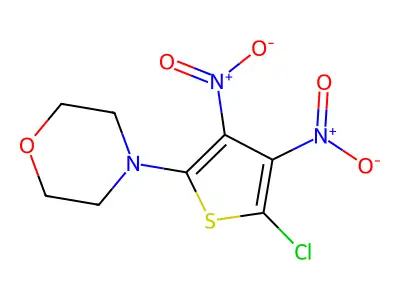 4-(5-Chloro-3,4-dinitro-2-thienyl)morpholine structure