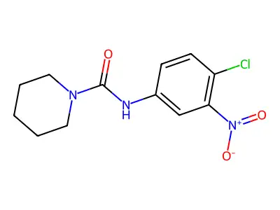 N-(4-chloro-3-nitrophenyl)piperidine-1-carboxamide structure