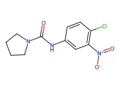 N-(4-chloro-3-nitrophenyl)pyrrolidine-1-carboxamide structure