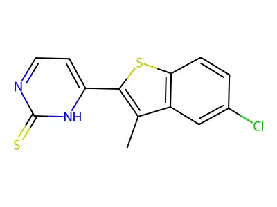 4-(5-Chloro-3-methyl-1-benzothiophen-2-yl)pyrimidine-2-thiol structure