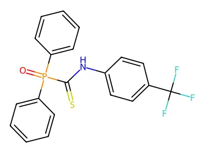 N-[4-(trifluoromethyl)phenyl]oxo(diphenyl)phosphoranecarbothioamide structure