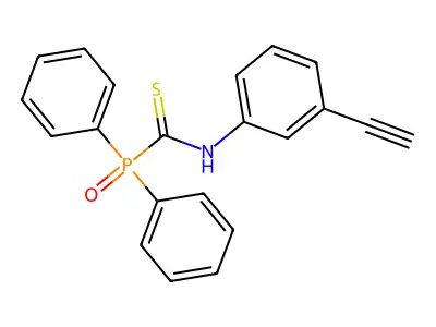 1-diphenylphosphoryl-N-(3-ethynylphenyl)methanethioamide structure