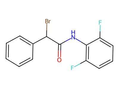 N1-(2,6-difluorophenyl)-2-bromo-2-phenylacetamide structure