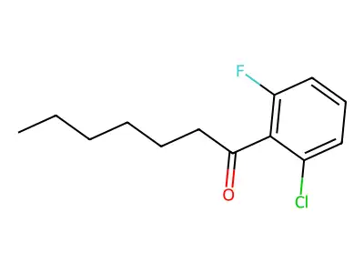 1-(2-Chloro-6-fluorophenyl)heptan-1-one structure