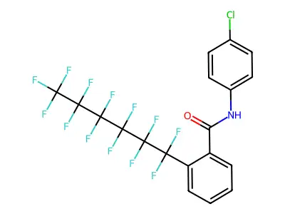 N-(4-chlorophenyl)-2-(1,1,2,2,3,3,4,4,5,5,6,6,6-tridecafluorohexyl)benzamide structure