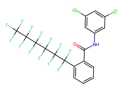 N-(3,5-dichlorophenyl)-2-(1,1,2,2,3,3,4,4,5,5,6,6,6-tridecafluorohexyl)benzamide structure