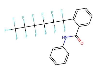 N-phenyl-2-(1,1,2,2,3,3,4,4,5,5,6,6,6-tridecafluorohexyl)benzamide structure