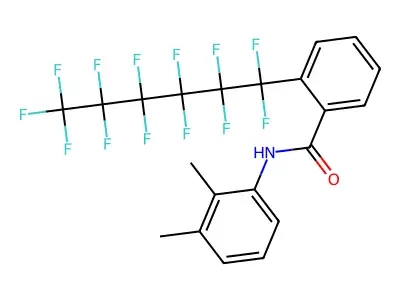 N-(2,3-dimethylphenyl)-2-(1,1,2,2,3,3,4,4,5,5,6,6,6-tridecafluorohexyl)benzamide structure