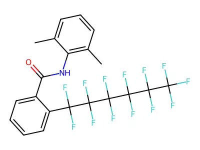 N-(2,6-dimethylphenyl)-2-(1,1,2,2,3,3,4,4,5,5,6,6,6-tridecafluorohexyl)benzamide structure